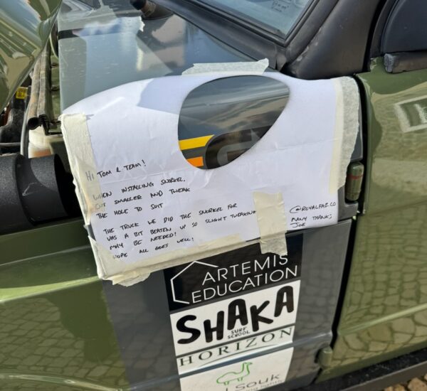 Guincho Racing - Rally Car build - Snorkel cutting